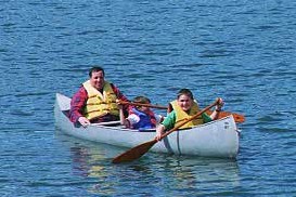 family canoeing